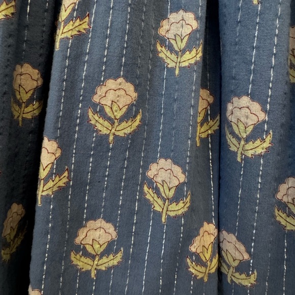 Pink Chicken Sleeveless Waverly Cotton Dress - Periwinkle Small Bud 4Y - Picture 5 of 8